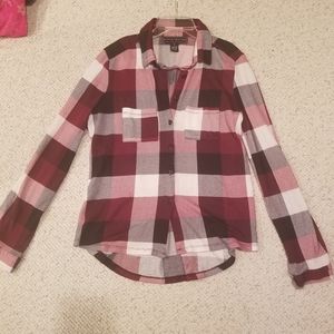 Plaid Button Down Long Sleeved Shirt